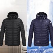 Winter Heated  Plus Size Jacket Electric Heated Clothing — Zone 11double control blue - Image 2