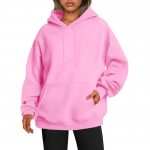 Men's And Women's Fashion Casual Exercise Drop-shoulder Sleeve Hoodie — Pink