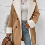 Leisure Commute Woolen Coat For Women — Khaki