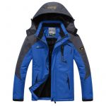 Couple outdoor hooded plus size — Male blue