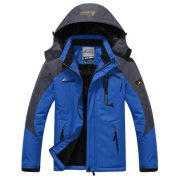 Couple outdoor hooded plus size — Male blue