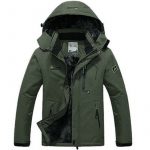 Couple outdoor hooded plus size — Male Army Green