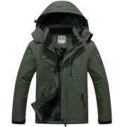 Couple outdoor hooded plus size — Male Army Green
