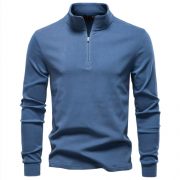 Men's Knitwear Top Half Zipper — 6983 Dark Gray - Image 11