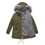 Parka Cotton-padded Coat Mid-length Hooded — Purplish Blue - Image 9
