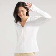 Ice Silk Big Brim Detachable Face Cover Ultraviolet-proof Sun-protective Clothing — Men's Jade White - Image 10